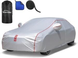 Car Cover, 360° Underbody Wrap Design, All-Weather Waterproof Car Cover, Suitable for Sedans, Vehicle Body Length 186 to 193 Inches